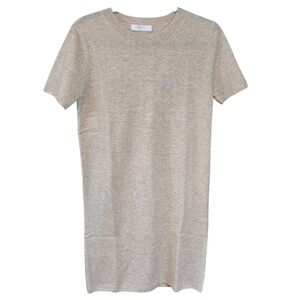 REVOLVE One Grey Day Cashmere Kadri Tee Dress in OATMEAL COLOR NWT Size Small